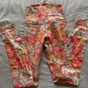 lululemon floral leggings size 2